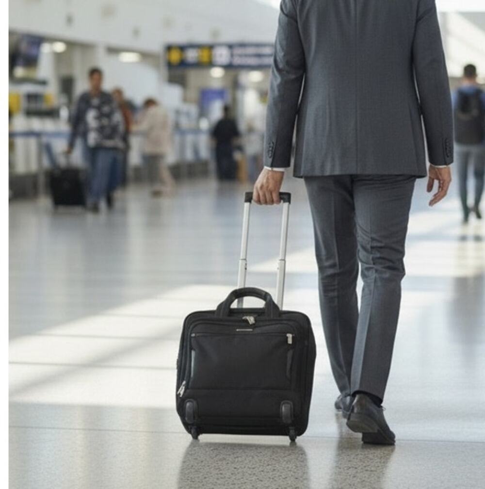 Briggs & Riley Expandable Rolling Brief Case Carry On KR250X-4 Adjustable Handle